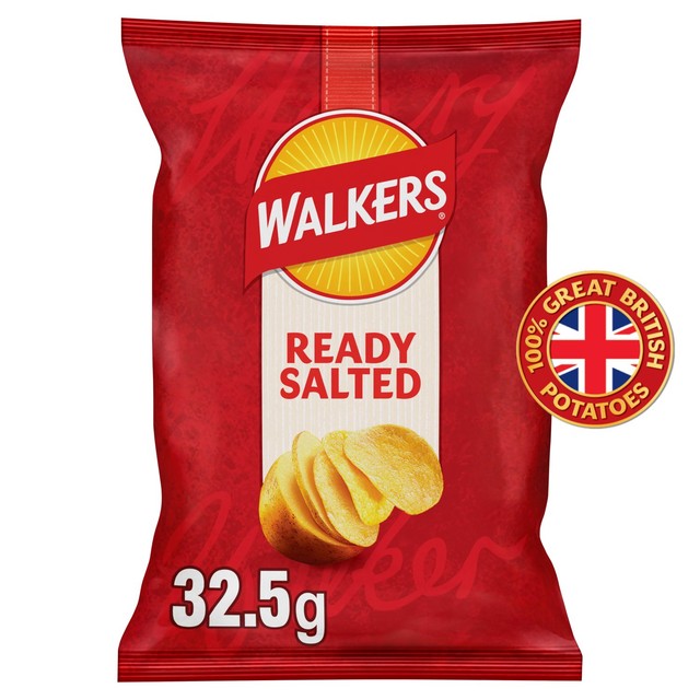 Walkers Ready Salted crisps - British product