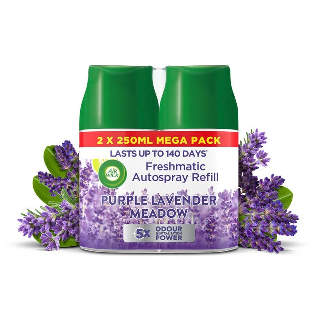 Airwick Lavender Meadow automatic air freshener refill 2 x 250ml - British product