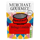Merchant Gourmet Beluga Lentils 250g pouch imported from the UK