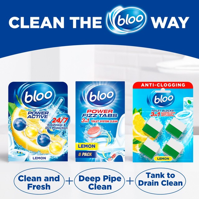Bloo toilet block lemon for toilet cistern (British brand)