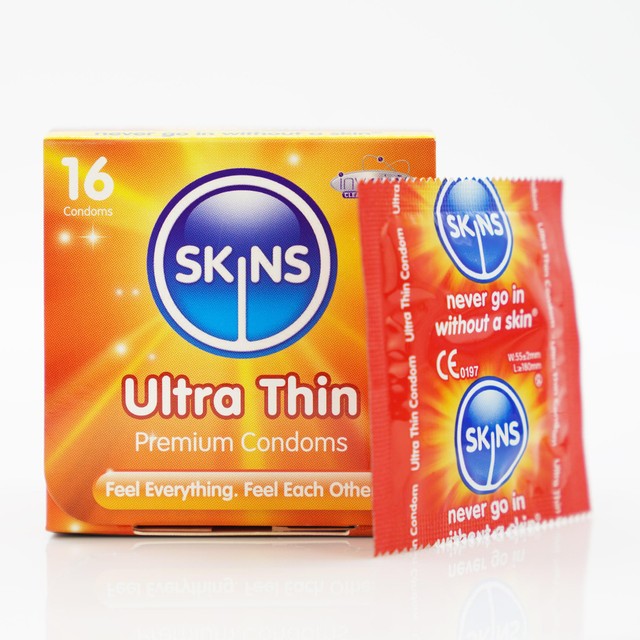 Skins Ultra Thin Vanilla Scent Condoms 16 pack (British brand)