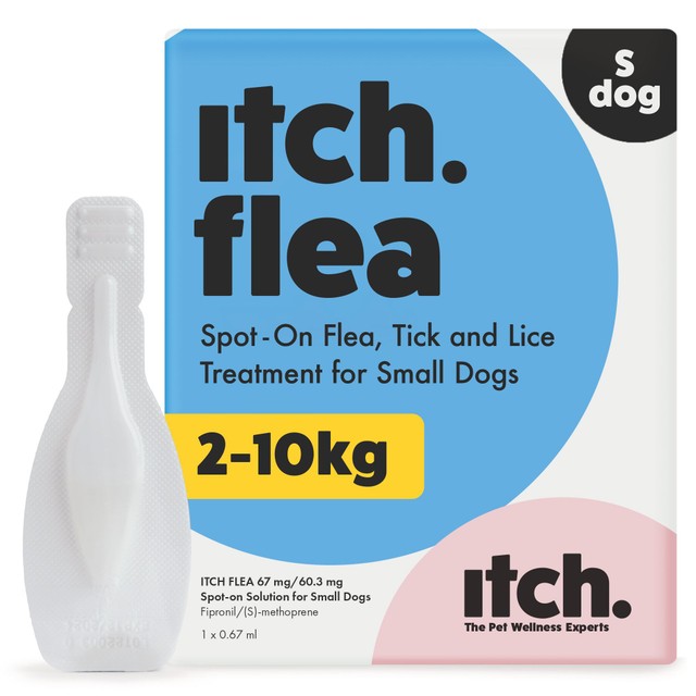 Itch Flea Spot-On Treatment for Small Dogs 2-10kg, UK version
