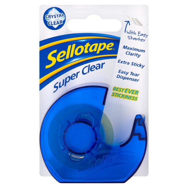 Sellotape Super Clear adhesive tape 18mm (British brand)