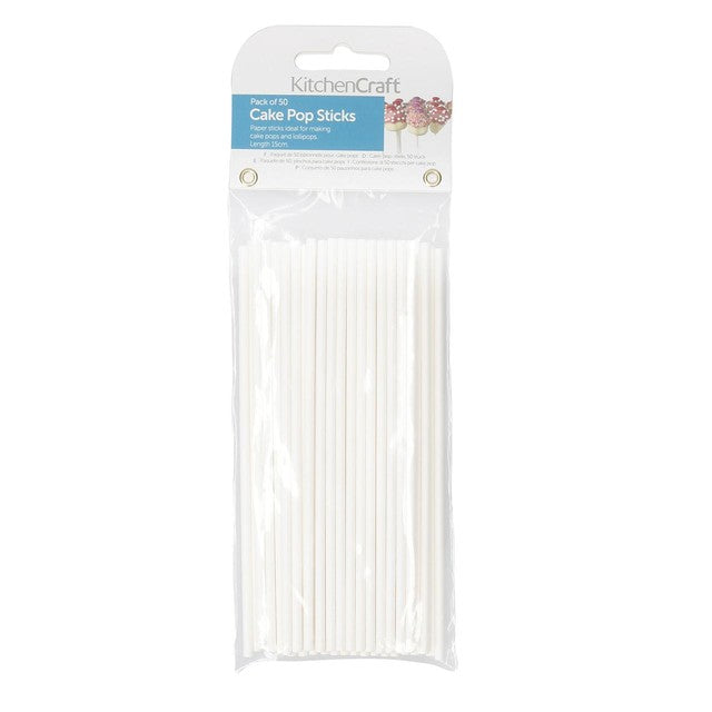 Kitchen Craft paper cake pop sticks 15cm (British brand)