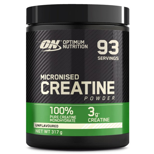 Optimum Nutrition creatine powder unflavoured 317g, imported from the UK