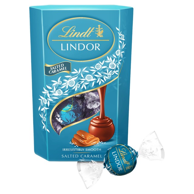 Lindt Lindor salted caramel chocolate truffles 200g, UK version