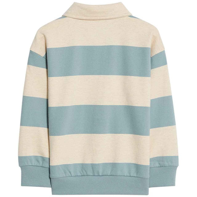 M&S blue striped rugby sweatshirt 5-6 years, imported from the UK