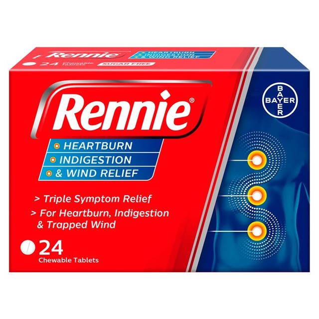 Rennie Heartburn, Indigestion & Wind Relief Tablets, imported from the UK
