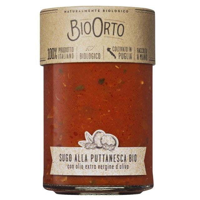 Bio Orto puttanesca pasta sauce 350g - British product