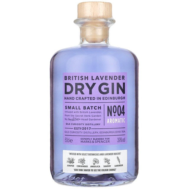 M&S British Lavender Dry Gin 50cl, imported from the UK