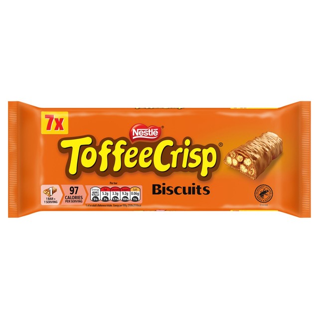 Toffee Crisp biscuit bars multipack 130g (British brand)