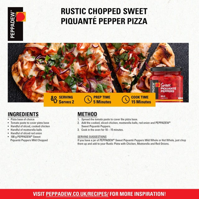 Peppadew mild chopped piquanté peppers 280g, imported from the UK