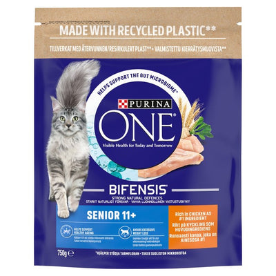 M&S Purina One Senior 11+ Chicken Dry Cat Food 750g- Buy online at McGrocer