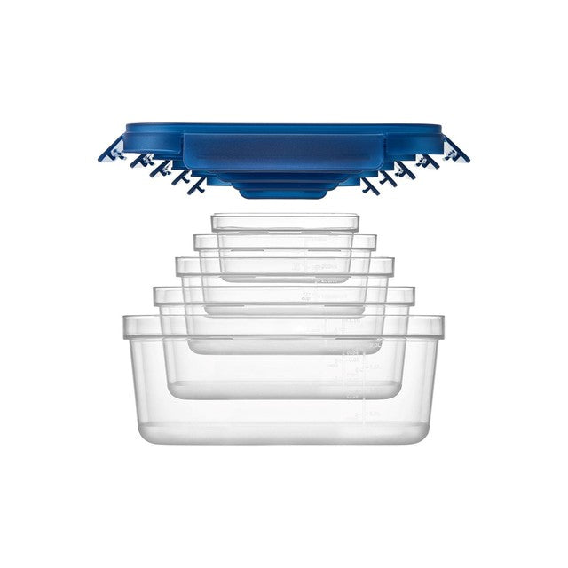 LocknLock NestnLock blue food storage containers 5-piece set, UK version