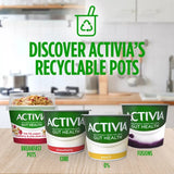 Activia fibre plain yogurt and red berries muesli breakfast pot 165g - British product