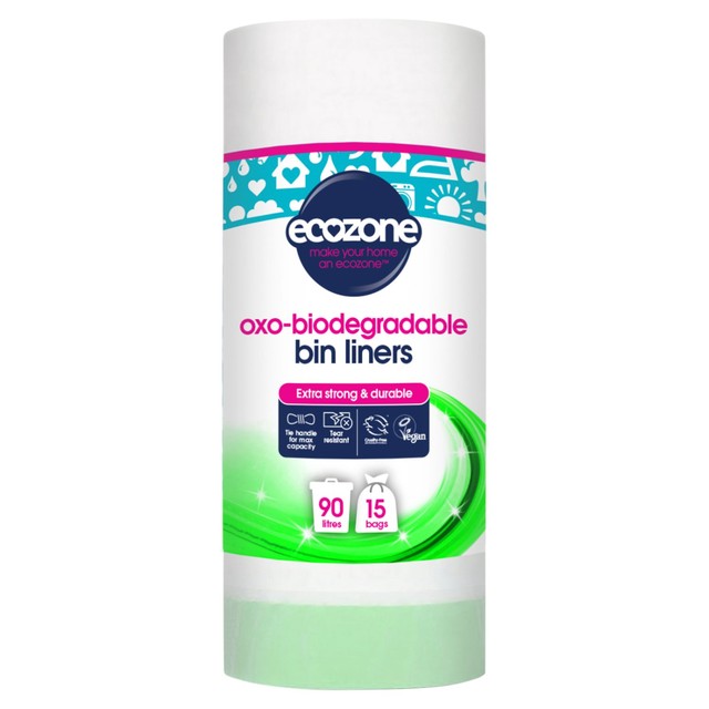 Ecozone oxo-biodegradable bin liners 90L - British product