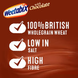Weetabix chocolate breakfast cereal (British brand)