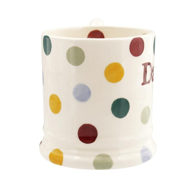 Emma Bridgewater Polka Dot Daddy 1/2 pint mug - British product