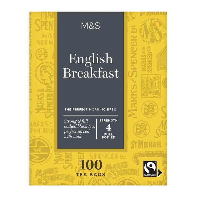 M&S English Breakfast tea bags 100 bags, imported from the UK