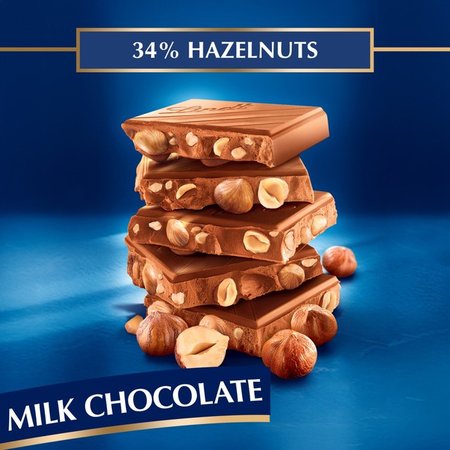 Lindt Les Grandes Hazelnuts Milk Chocolate Bar 150g, UK version