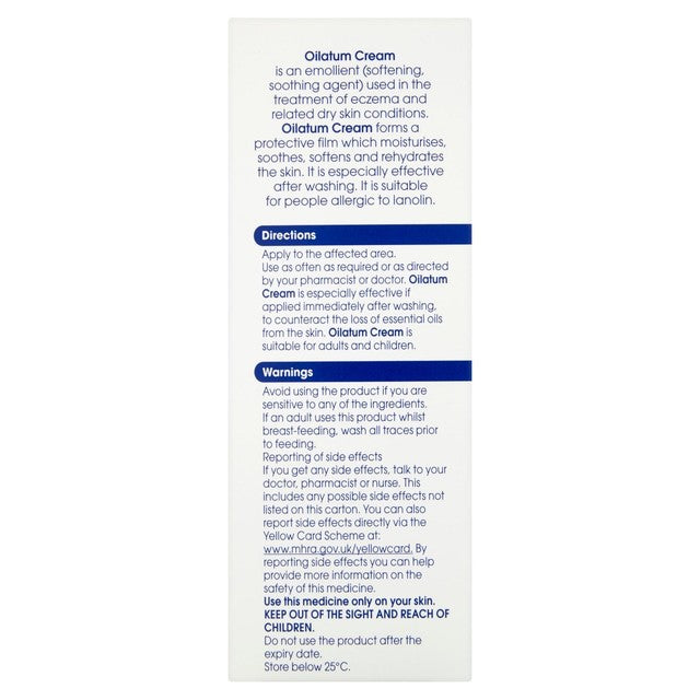 Oilatum eczema cream 150g, imported from the UK