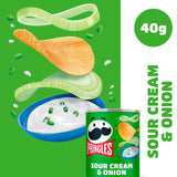 Pringles Sour Cream & Onion crisps 40g, imported from the UK