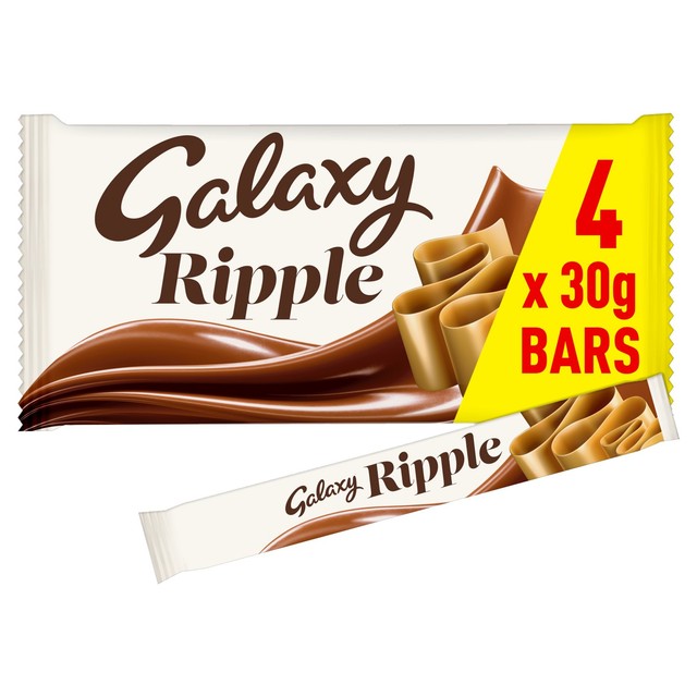 Galaxy Ripple milk chocolate bars 120g, UK version