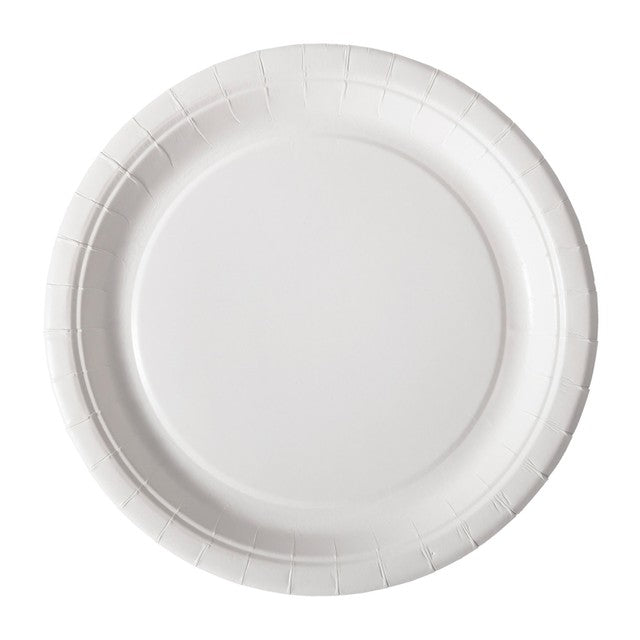 Duni white coated paper plates 22cm 50 pack (British brand)