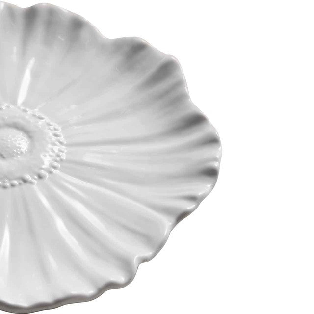M&S white floral side plate 20cm (British brand)