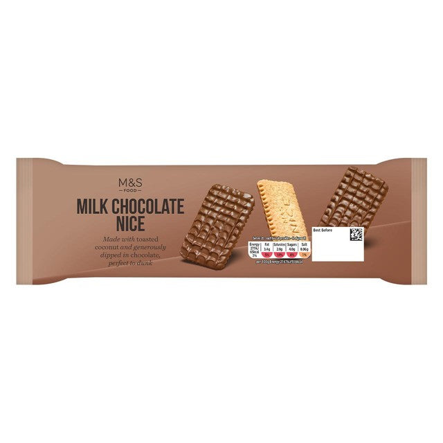 M&S milk chocolate coated biscuits 250g, imported from the UK