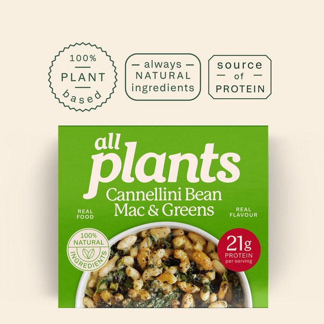 Plants Cannellini Bean Mac & Greens frozen ready meal 300g - British product