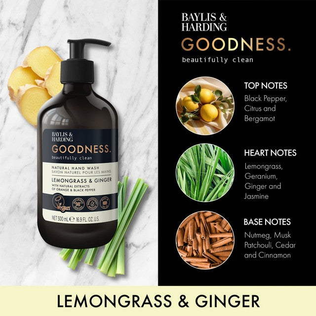 Baylis & Harding Lemongrass & Ginger hand wash 500ml - British product