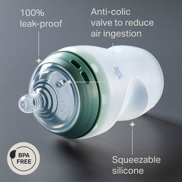 Tommee Tippee Natural Start Silicone Baby Bottle 2 x 260ml (British brand)