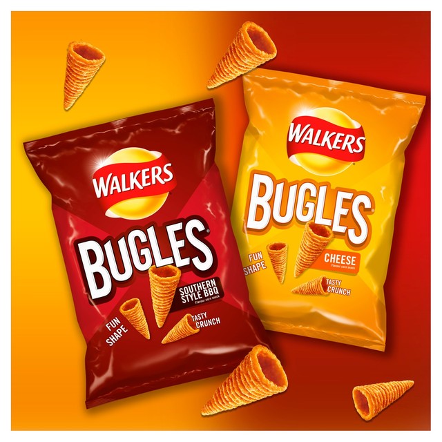 Walkers Bugles Southern Style BBQ corn snacks 110g (British brand)
