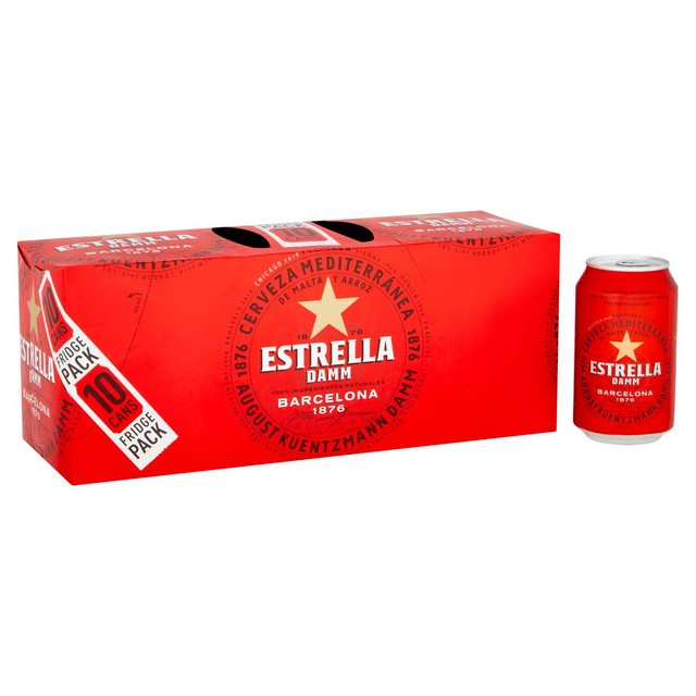 Estrella Damm Premium Spanish Lager Cans 10 x 330ml - British product