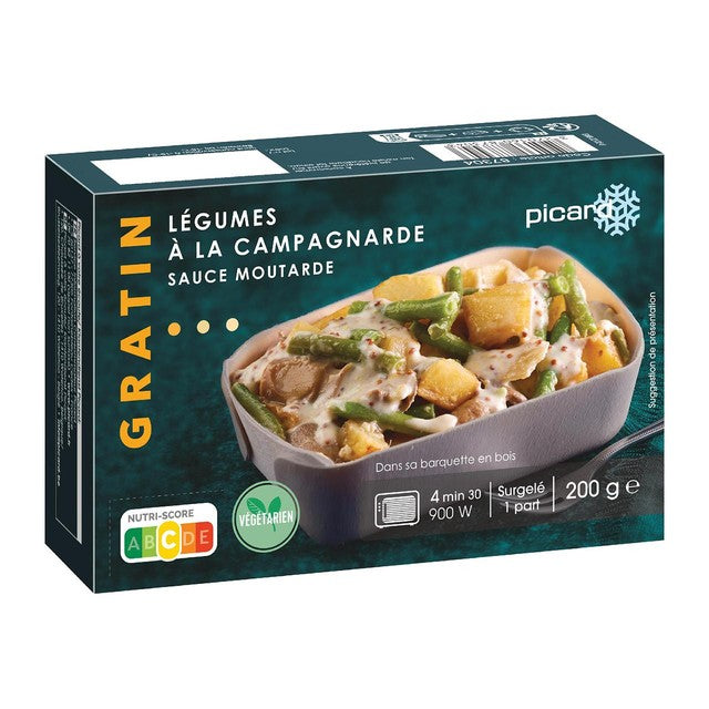 Picard Country-Style Vegetable Gratin with Mustard Sauce 240g, imported from the UK