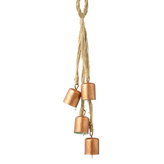 Heaven Sends Bronze Bells On Rope Christmas Garland 37cm height - British product