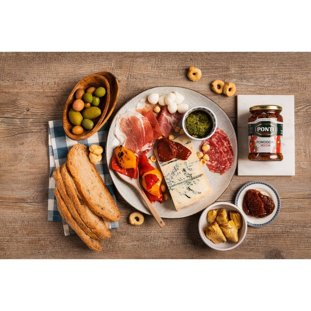 Ponti dried tomatoes in sunflower oil 280g jar, imported from the UK