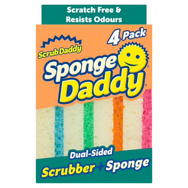 Scrub Daddy Sponge Daddy multi-color sponge 4 pack (British brand)