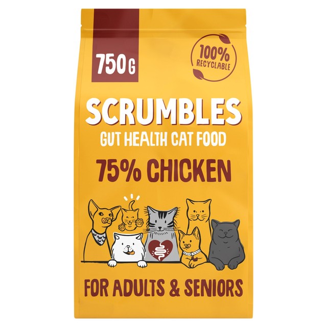 Scrumbles Chicken Dry Cat Food 750g (British brand)