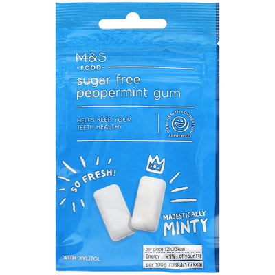 M&S M&S Sukkerfri Peppermynte Tyggegummi Mint Tyggegummi 27g- Kjøp online hos McGrocer