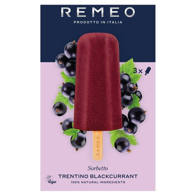 Remeo solbær sorbet ispinne 3 x 70 ml