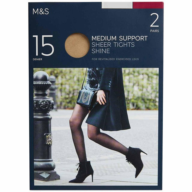 M&S Women's 15 Denier Tights in Opaline, Medium (British brand)