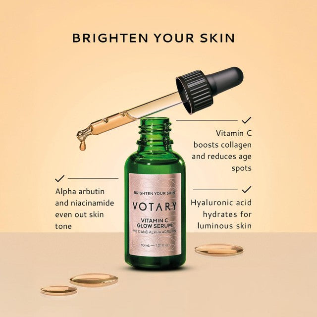 Votary Vitamin C Serum with Alpha Arbutin 30ml, imported from the UK