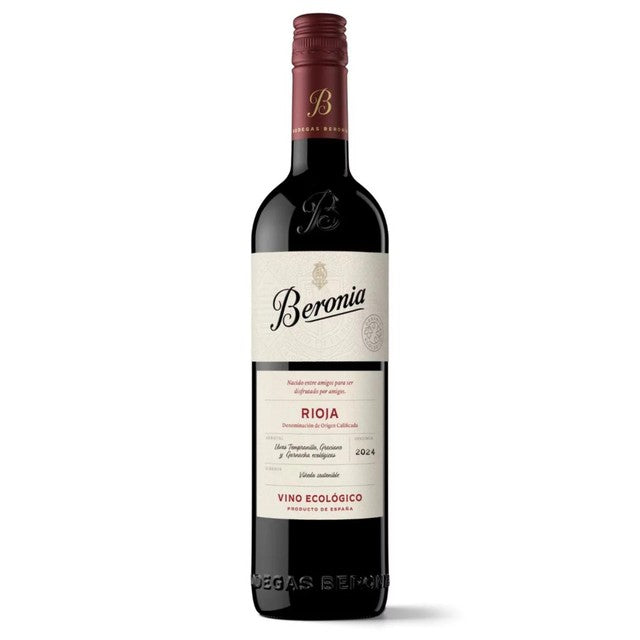 Beronia Organic Rioja Spanish red wine 75cl - British product