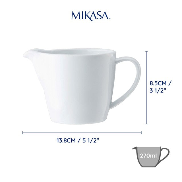 Mikasa Chalk Porcelain Jug 270ml, imported from the UK