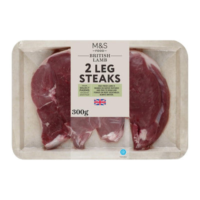 M&S 2 شرائح لحم فخذ غنم بريطاني 300 جرام