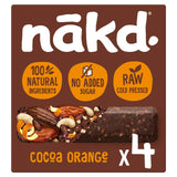 Nakd Cocoa Orange Fruit  Nut Bars 4x35g