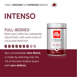 Illy espresso dark ground roasted coffee 250g, UK version