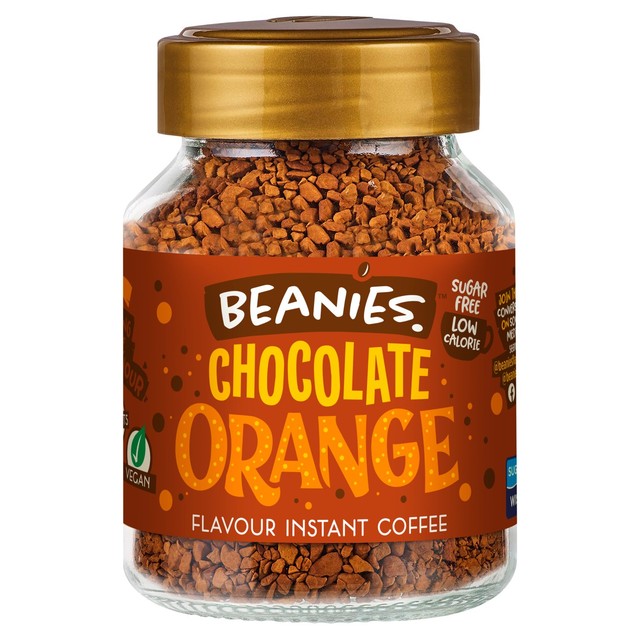 Beanies chocolate orange flavour instant coffee 50g - British product